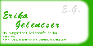 erika gelencser business card